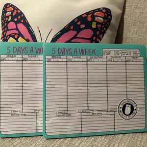 Weekly Planner Pad with Teal Border